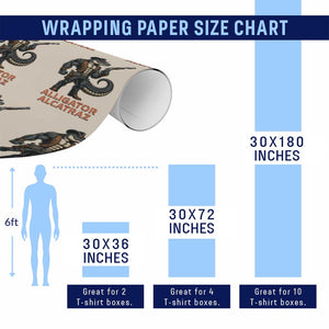 Alligator Alcatraz Gunslinger Wrapping Paper Roll Swamp Outlaw Satire Patriotic Rebel TS02 Print Your Wear