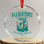 Alligators Against Alcatraz Crystal Glass Ornament Everglades Florida for Human Rights TS02 Transparent Glass 3'' Circle Print Your Wear