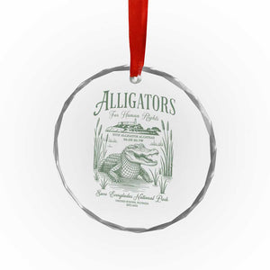Alligators for Human Rights Crystal Glass Ornament Save Everglades Alcatraz TS02 Print Your Wear