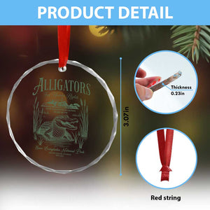Alligators for Human Rights Crystal Glass Ornament Save Everglades Alcatraz TS02 Print Your Wear