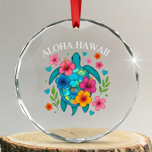Aloha Hawaii Crystal Glass Ornament Sea Turtle Summer Hawaiian Island TS10 Transparent Glass 3'' Circle Print Your Wear