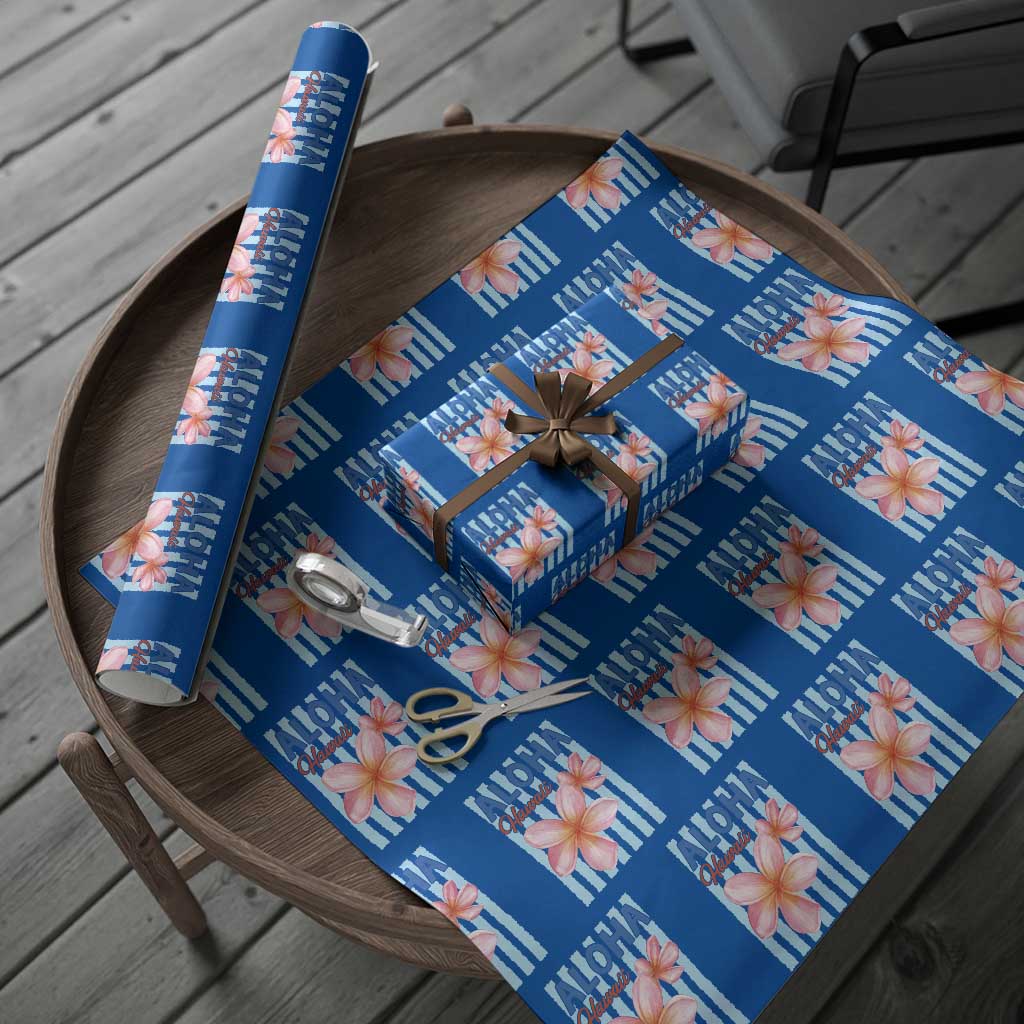 Aloha Hawaii Wrapping Paper Roll Hibiscus Flower Tropical Beach Vacation