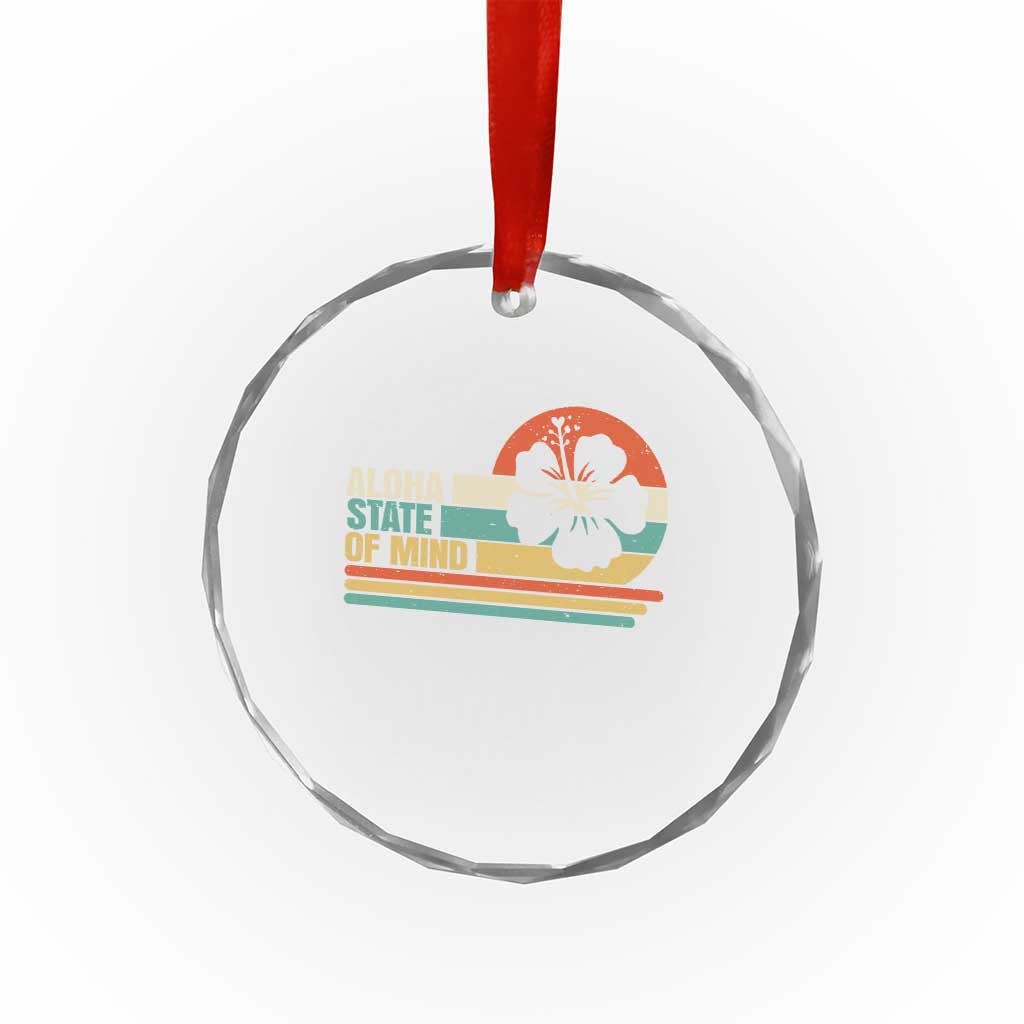 Aloha State Of Mind Crystal Glass Ornament Tropical Hibiscus Floral TS14 Print Your Wear