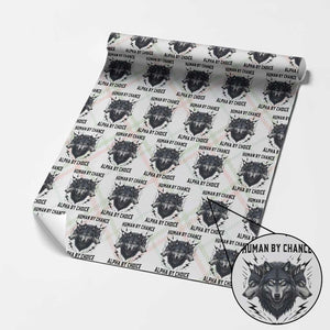 Alpha By Choice Human By Chance Wolf Mindset Quote Wrapping Paper Roll TS12 Christmas Plaid Print Your Wear