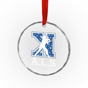 ALS Awareness Crystal Glass Ornament Baseball Strike Out ALS Support TS10 Print Your Wear