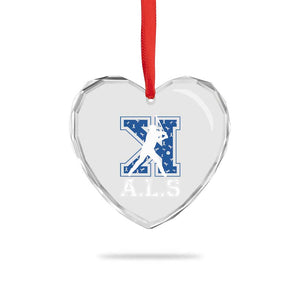 ALS Awareness Heart Crystal Glass Ornament Baseball Strike Out ALS Support TS10 Print Your Wear