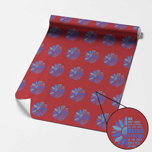 ALS Awareness Wrapping Paper Roll Blue Ribbon Stronger Survivor TS10 Red Print Your Wear