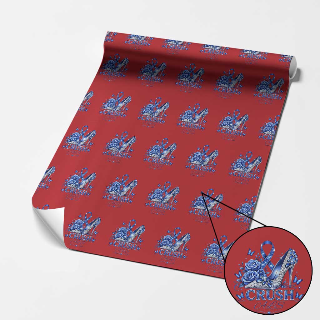 ALS Awareness Wrapping Paper Roll Blue Ribbon Women Crush ALS TS10 Red Print Your Wear