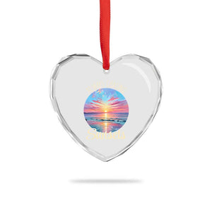 Always Chasing Sunsets Heart Crystal Glass Ornament Summer Vacation Travel Gift TS12 Print Your Wear