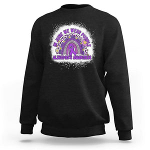 Alzheimer's Awareness Sweatshirt In June We Wear Purple Rainbow TS02 Black Print Your Wear