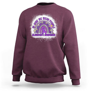 Alzheimer's Awareness Sweatshirt In June We Wear Purple Rainbow TS02 Maroon Print Your Wear