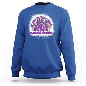 Alzheimer's Awareness Sweatshirt In June We Wear Purple Rainbow TS02 Royal Blue Print Your Wear