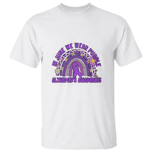 Alzheimer's Awareness T Shirt In June We Wear Purple Rainbow TS02 White Print Your Wear