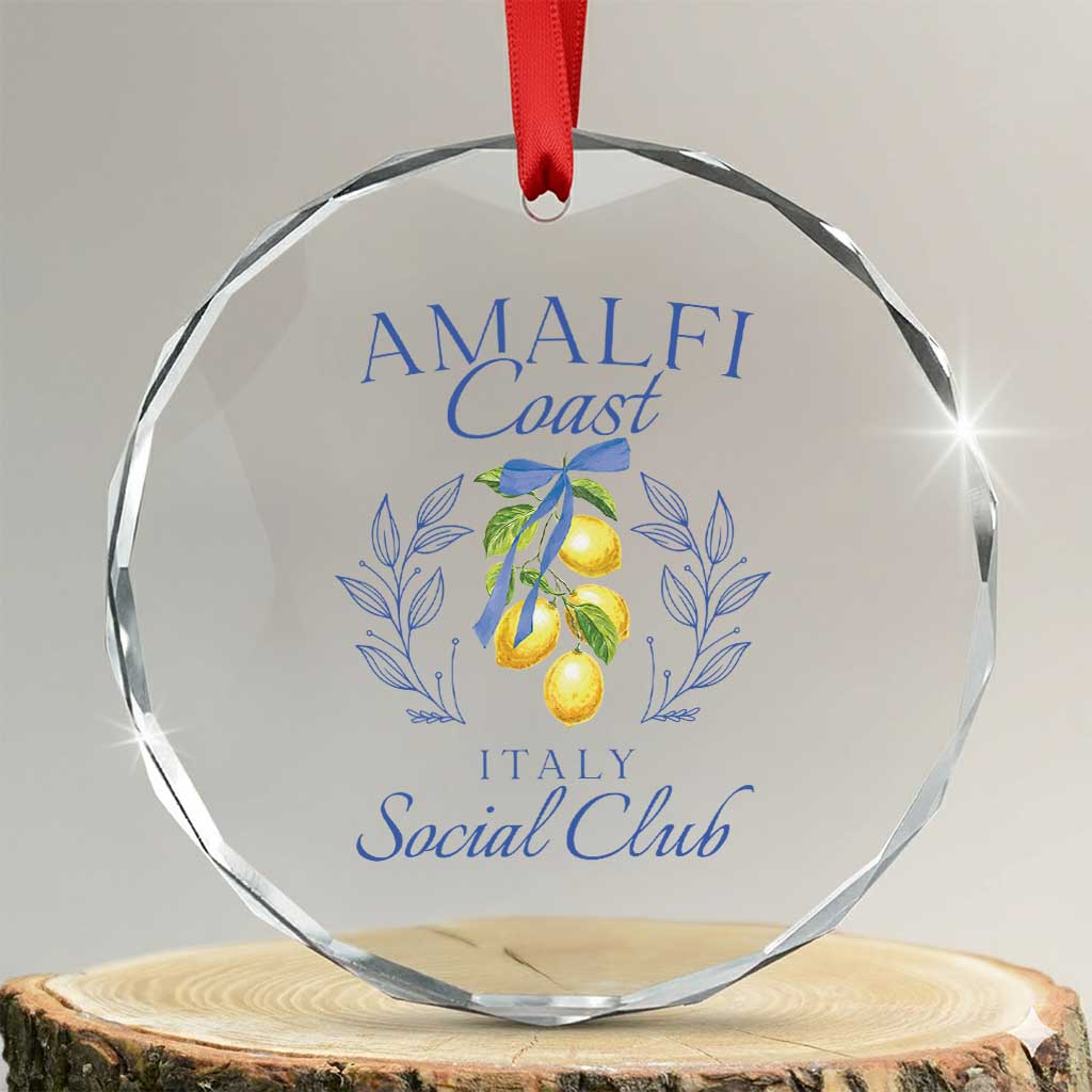 Amalfi Coast Crystal Glass Ornament Sorrento Italy Vacation Gift TS10 Transparent Glass 3'' Circle Print Your Wear
