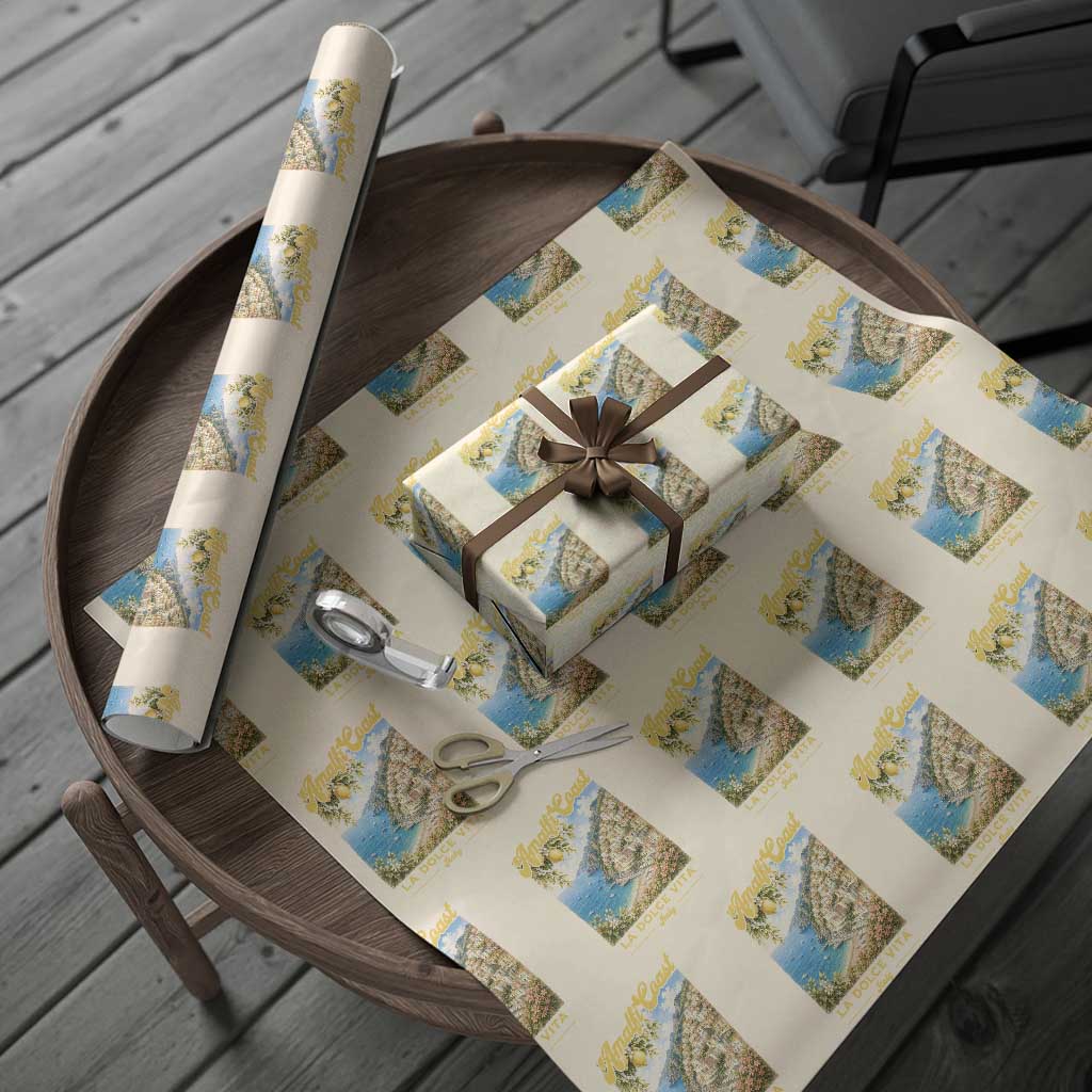 Amalfi Coast La Dolce Vita Italy Wrapping Paper Roll Vintage Summer Amalfi Coast