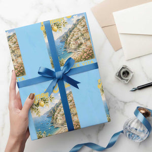 Amalfi Coast La Dolce Vita Italy Wrapping Paper Roll Vintage Summer Amalfi Coast