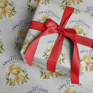 Amalfi Coast Limoncello Gelato Wrapping Paper Roll La Dolce Vita Italy Lemon Dessert Summer