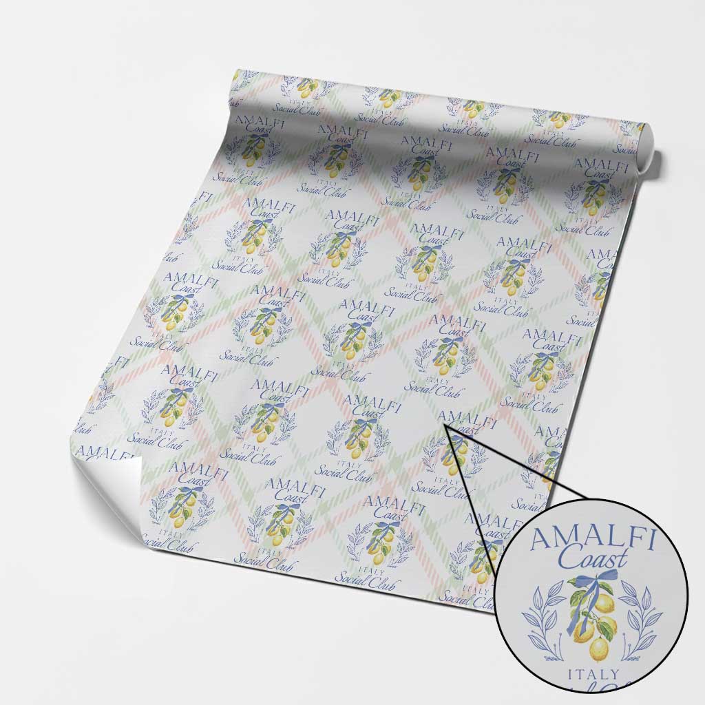 Amalfi Coast Wrapping Paper Roll Sorrento Italy Vacation Gift TS10 Christmas Plaid Print Your Wear