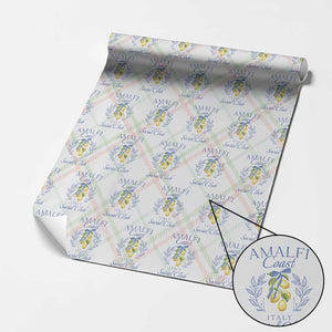 Amalfi Coast Wrapping Paper Roll Sorrento Italy Vacation Gift TS10 Christmas Plaid Print Your Wear