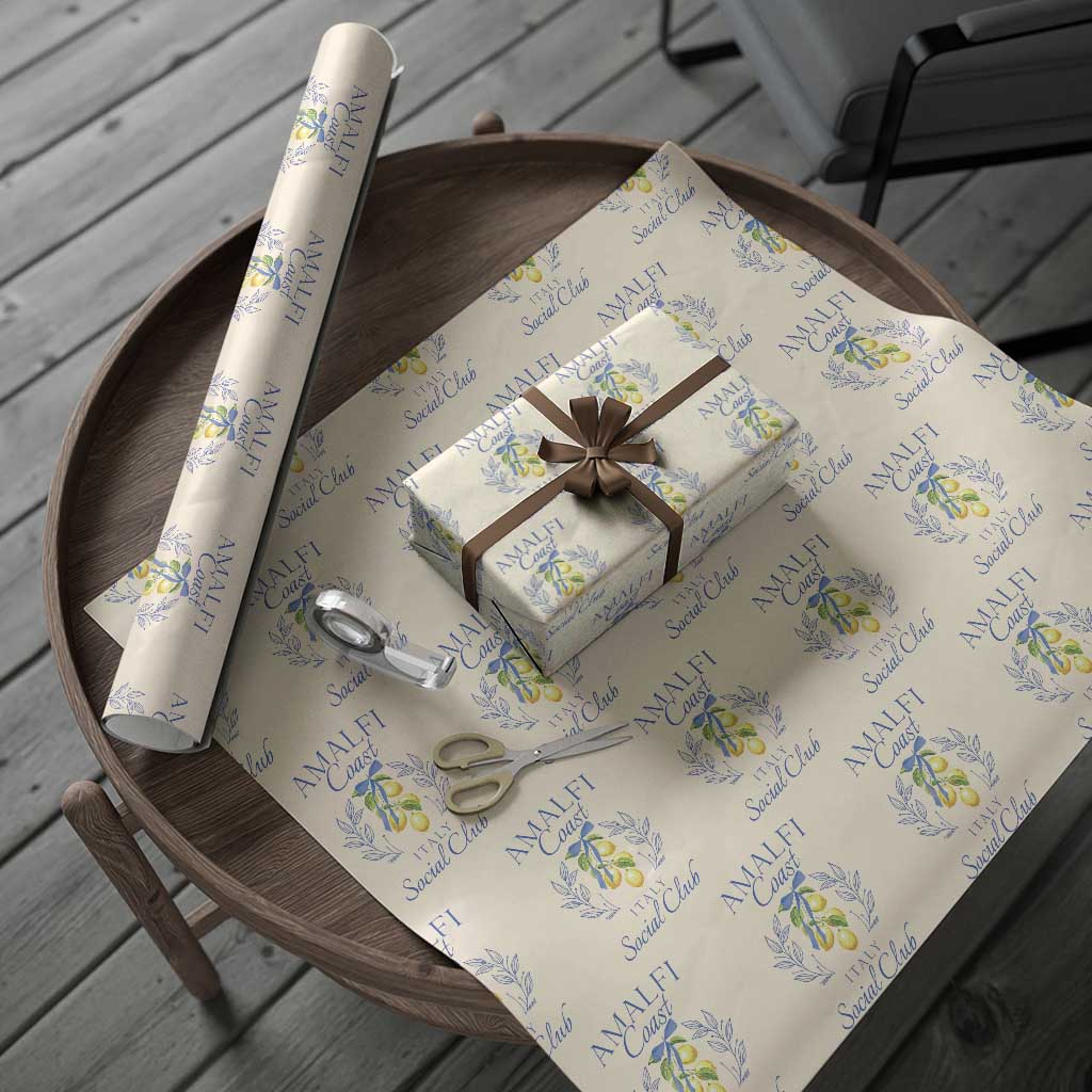 Amalfi Coast Wrapping Paper Roll Sorrento Italy Vacation Gift TS10 Beige Print Your Wear
