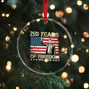 America 250 Years Crystal Glass Ornament Charlie Kirk American Flag Freedom TS14 Print Your Wear