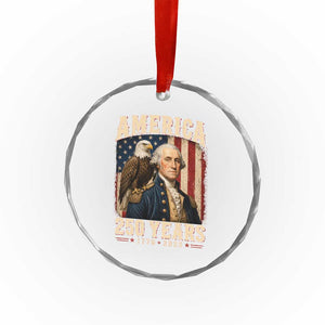 America 250 Years George Washington Crystal Glass Ornament Retro Eagle 250th Anniversary USA Flag 1776 2026 TS10 Print Your Wear