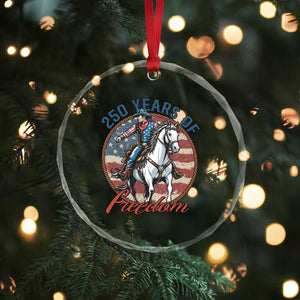 250th Anniversary USA Crystal Glass Ornament American Flag Cowboy Rodeo 4th of July TS14 Print Your Wear