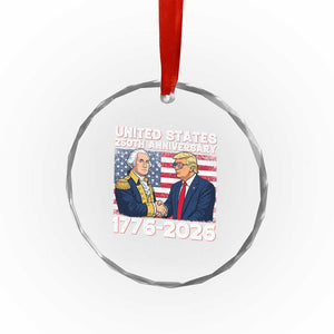 250th Anniversary USA Crystal Glass Ornament Patriotic Trump George Washington American Flag 4th of July TS14 Print Your Wear