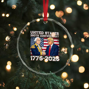 250th Anniversary USA Crystal Glass Ornament Patriotic Trump George Washington American Flag 4th of July TS14 Print Your Wear