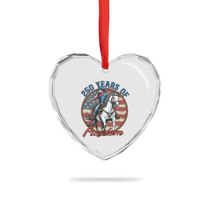 250th Anniversary USA Heart Crystal Glass Ornament American Flag Cowboy Rodeo 4th of July TS14 Print Your Wear
