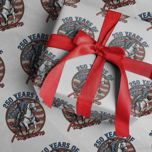 250th Anniversary USA Wrapping Paper Roll American Flag Cowboy Rodeo 4th of July TS14 White Print Your Wear