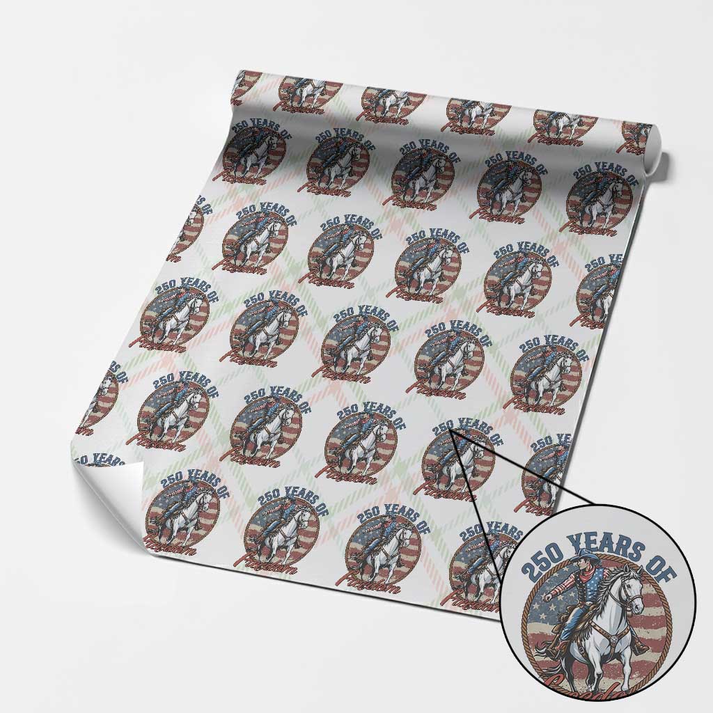 250th Anniversary USA Wrapping Paper Roll American Flag Cowboy Rodeo 4th of July TS14 Christmas Plaid Print Your Wear