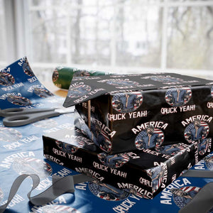 America Chuck Yeah Legendary Action Hero Wrapping Paper Roll Patriotic USA Flag Tribute 4th of July Freedom Humor TS02 Black Print Your Wear