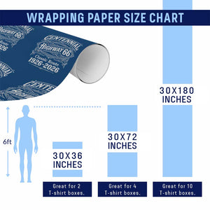 America Highway 66 Centennial 1926-2026 Classic Route Wrapping Paper Roll Vintage The Mother Road Victorian Filigree Graphic TS02 Print Your Wear