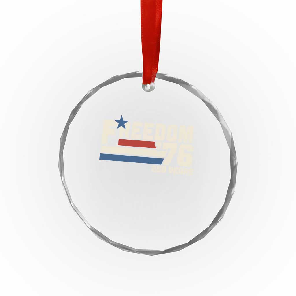 America Retro 250 Years Freedom USA 1776 2026 Crystal Glass Ornament TS12 Print Your Wear