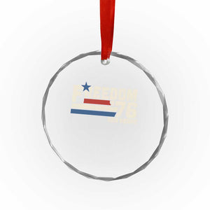 America Retro 250 Years Freedom USA 1776 2026 Crystal Glass Ornament TS12 Print Your Wear