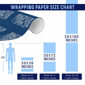 America Turns 250 I Turn 50 Wrapping Paper Roll Funny Patriotic 1976 50th Birthday TS02 Print Your Wear