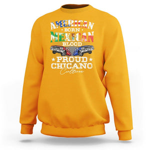 American Born Mexican Blood Proud Chicano Culture Lowrider Sweatshirt TS09 Gold Printyourwear