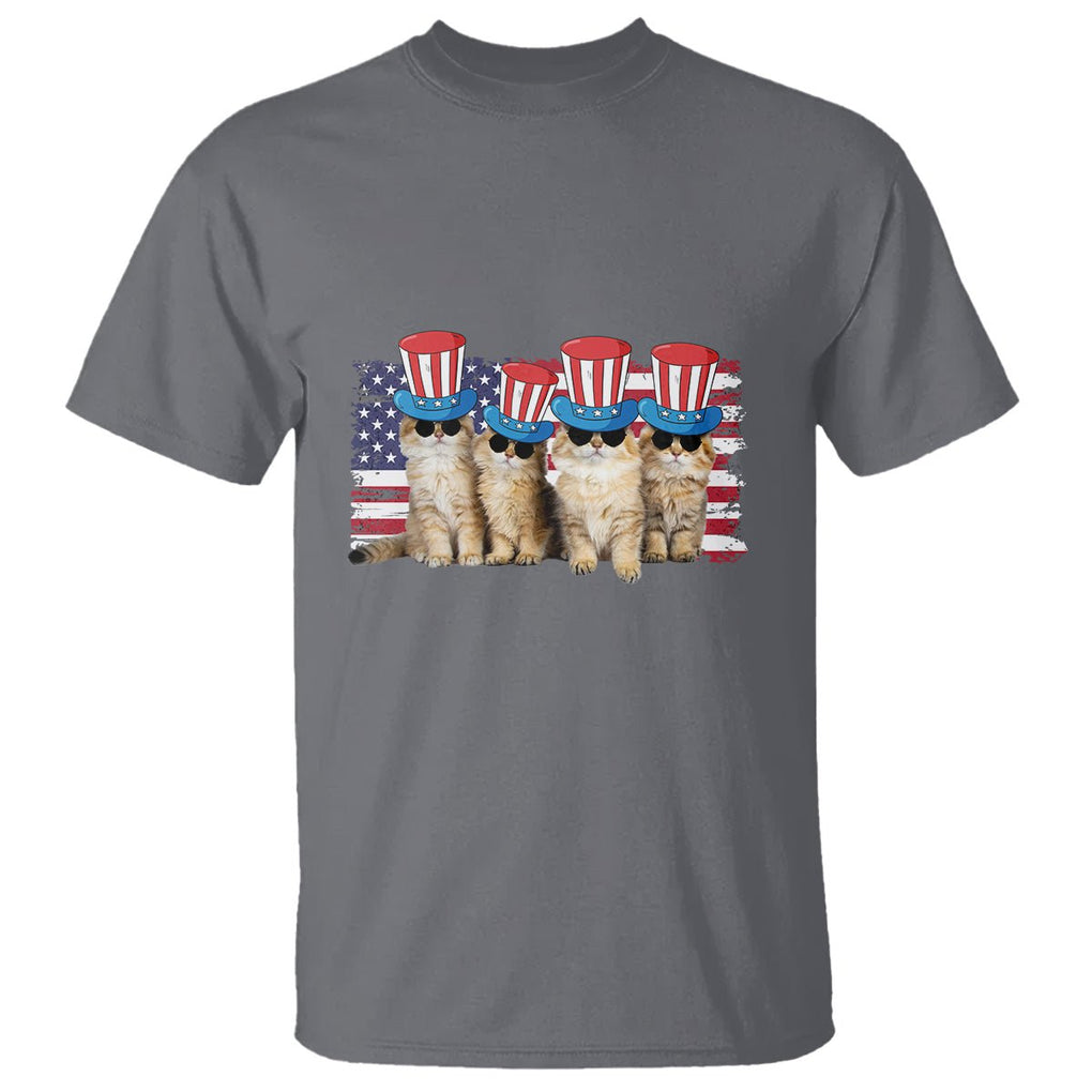American Cat T Shirt Funny USA Patriotic Cat Happy 4th July Gifts for Cat Lovers TS02 Printyourwear