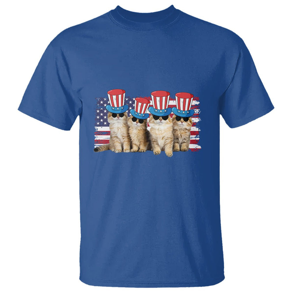 American Cat T Shirt Funny USA Patriotic Cat Happy 4th July Gifts for Cat Lovers TS02 Printyourwear