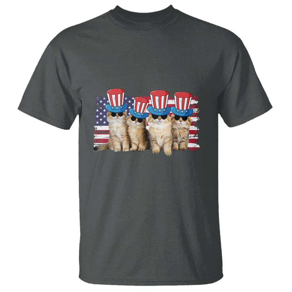 American Cat T Shirt Funny USA Patriotic Cat Happy 4th July Gifts for Cat Lovers TS02 Printyourwear