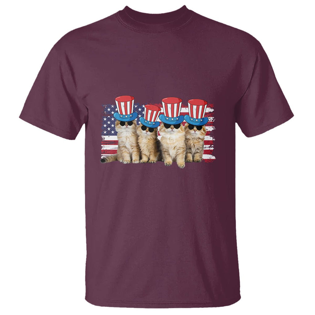 American Cat T Shirt Funny USA Patriotic Cat Happy 4th July Gifts for Cat Lovers TS02 Printyourwear
