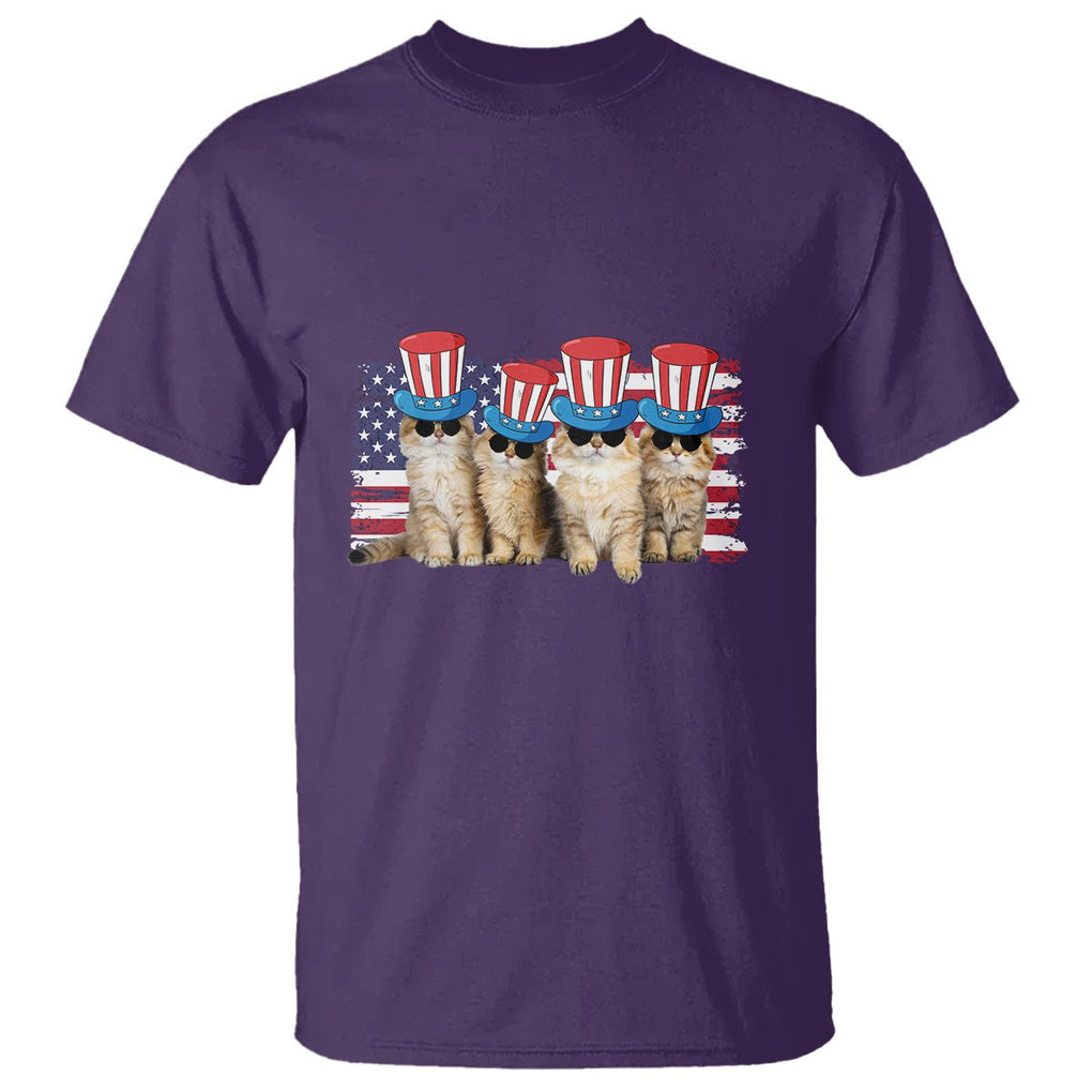 American Cat T Shirt Funny USA Patriotic Cat Happy 4th July Gifts for Cat Lovers TS02 Printyourwear