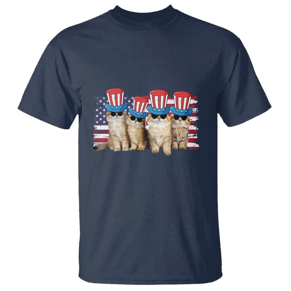 American Cat T Shirt Funny USA Patriotic Cat Happy 4th July Gifts for Cat Lovers TS02 Printyourwear