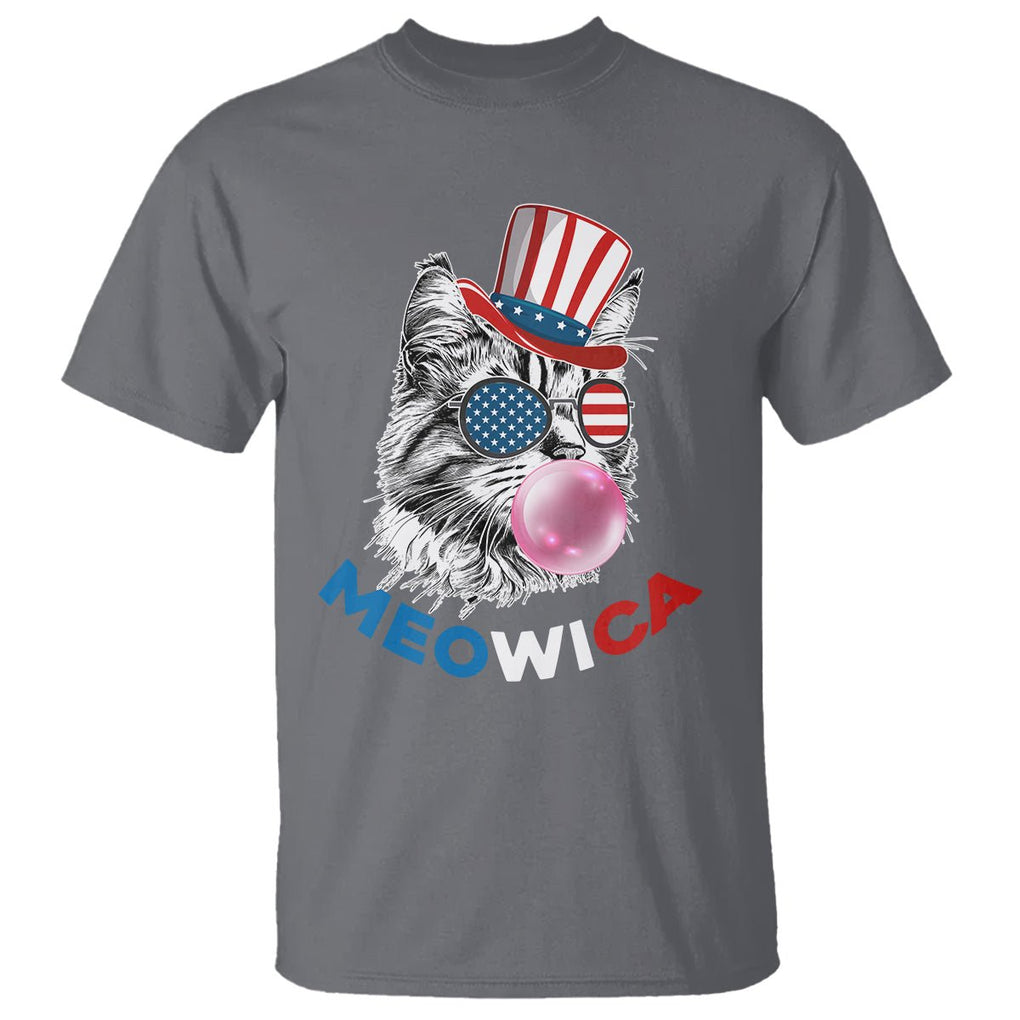 American Cat T Shirt Patriotic Cat Meowica Bubblegum 4th of July Funny Cat Lover TS02 Printyourwear