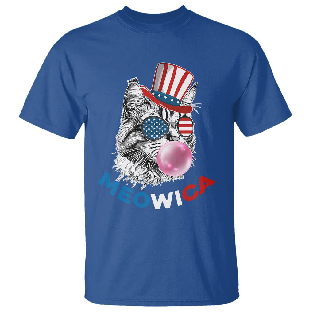American Cat T Shirt Patriotic Cat Meowica Bubblegum 4th of July Funny Cat Lover TS02 Printyourwear