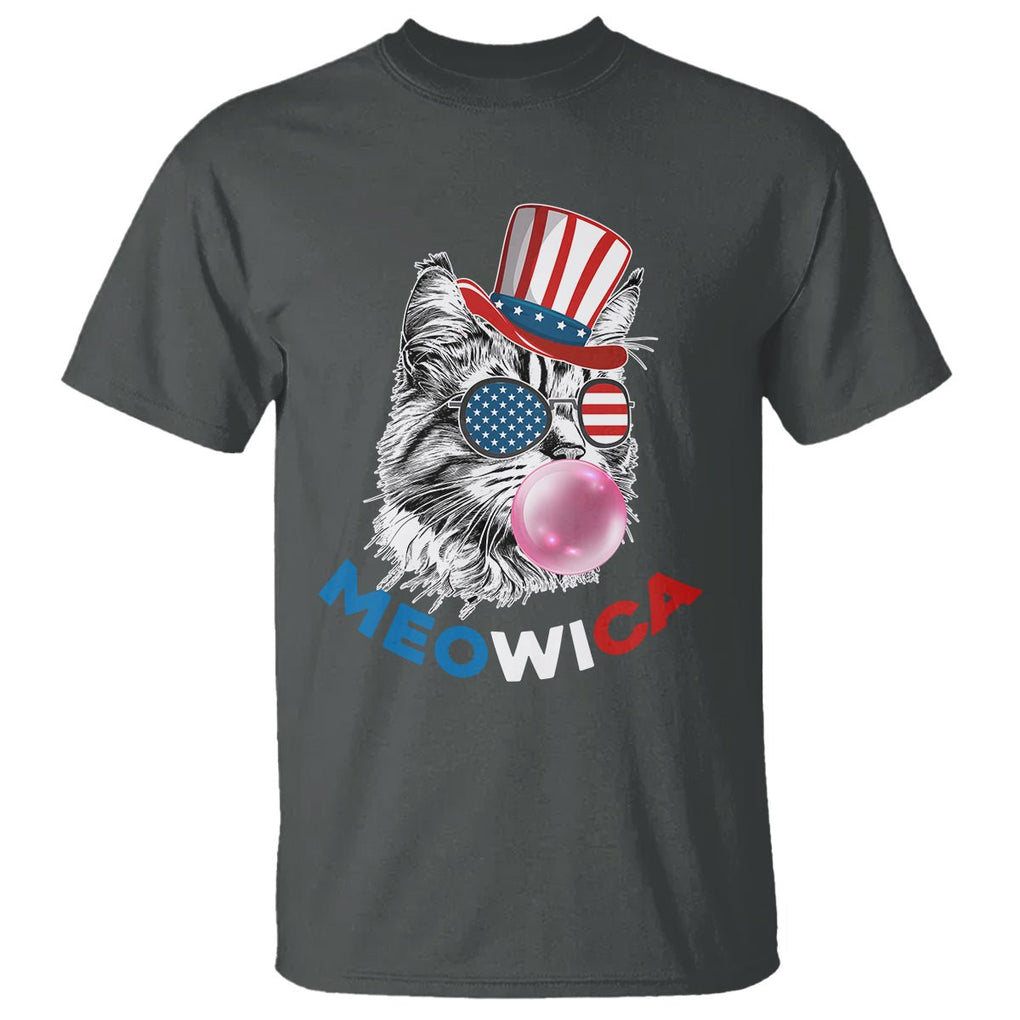 American Cat T Shirt Patriotic Cat Meowica Bubblegum 4th of July Funny Cat Lover TS02 Printyourwear