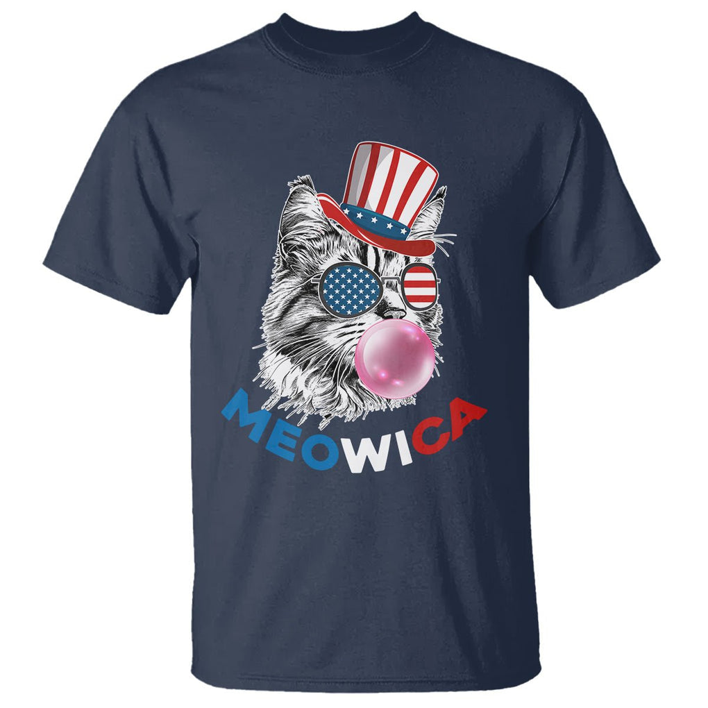 American Cat T Shirt Patriotic Cat Meowica Bubblegum 4th of July Funny Cat Lover TS02 Printyourwear