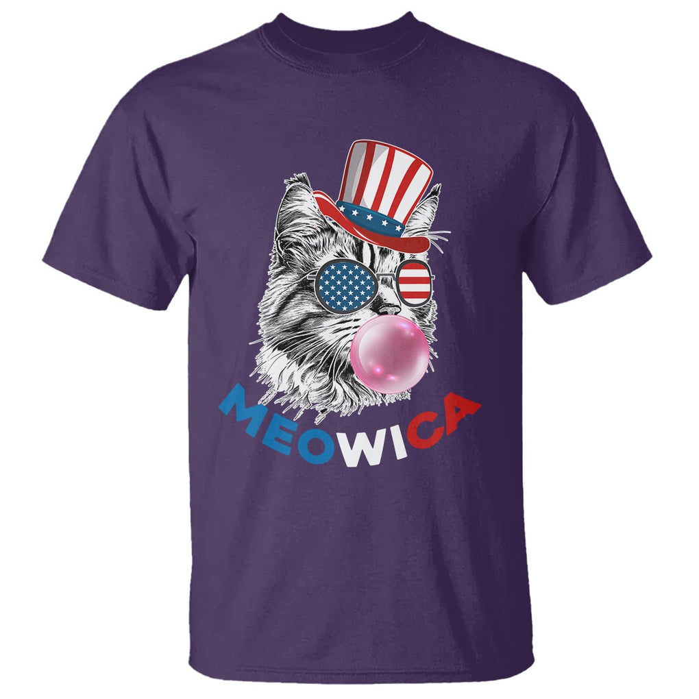 American Cat T Shirt Patriotic Cat Meowica Bubblegum 4th of July Funny Cat Lover TS02 Printyourwear