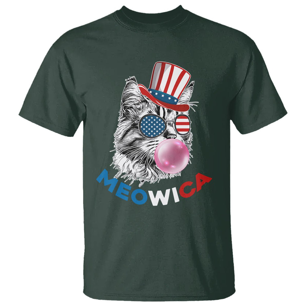 American Cat T Shirt Patriotic Cat Meowica Bubblegum 4th of July Funny Cat Lover TS02 Printyourwear